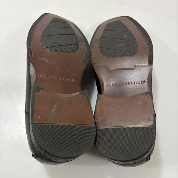 Joseph Abboud 9.5 Black Leather Slip-On Loafers Shoes